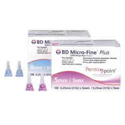 BD Micro-Fine Meer Pentapoint Pennaalden - voordeelverpakking 5 mm | 0,25 mm | 31 G